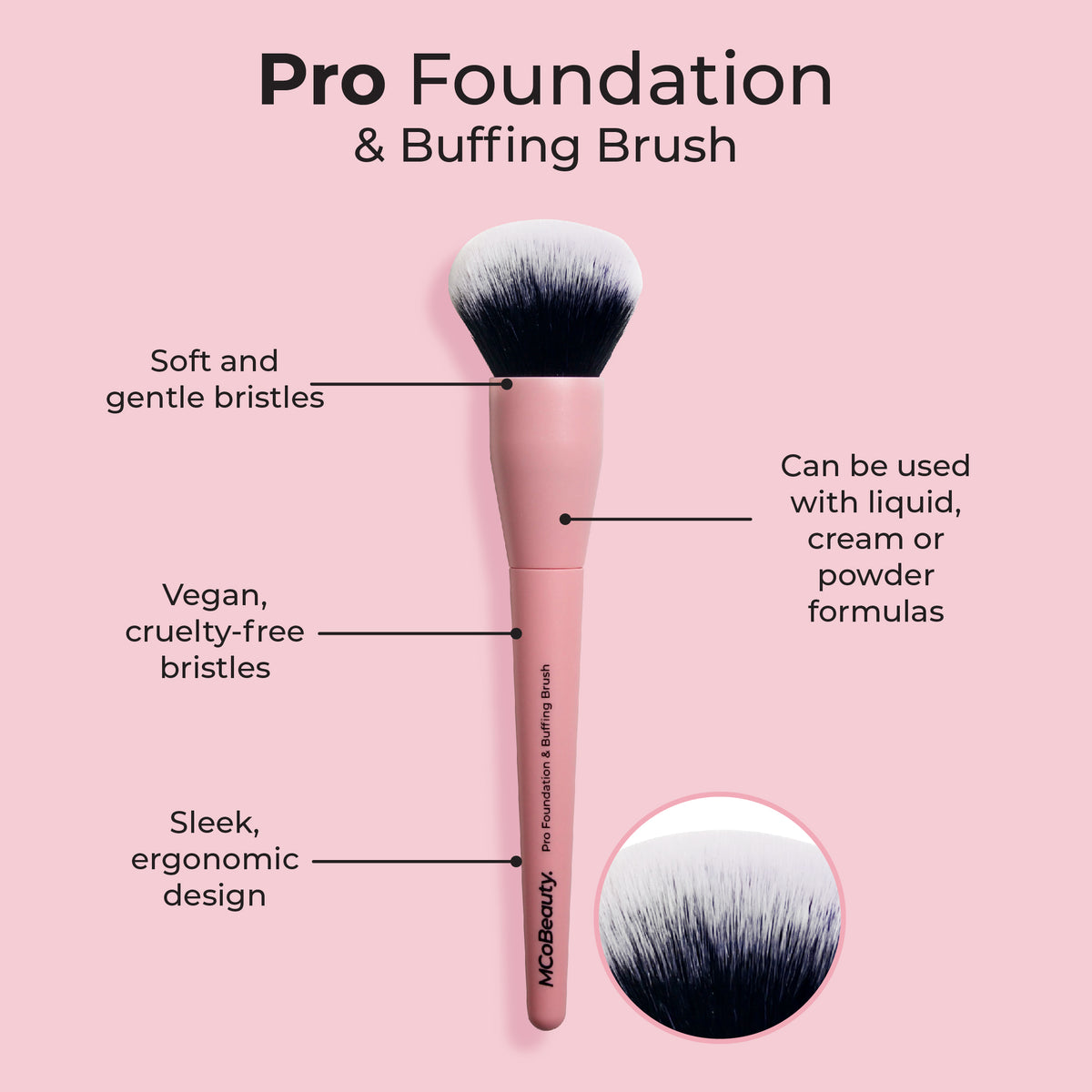 Pro Foundation Buffing Brush Mcobeauty